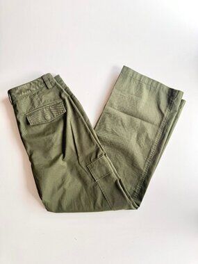 Aritzia GROUP BY BABATON Twain Olive Green Cotton Twill Cargo Pants, Size 8